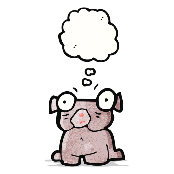 Cartone animato confuso cagnolino — Vettoriale Stock