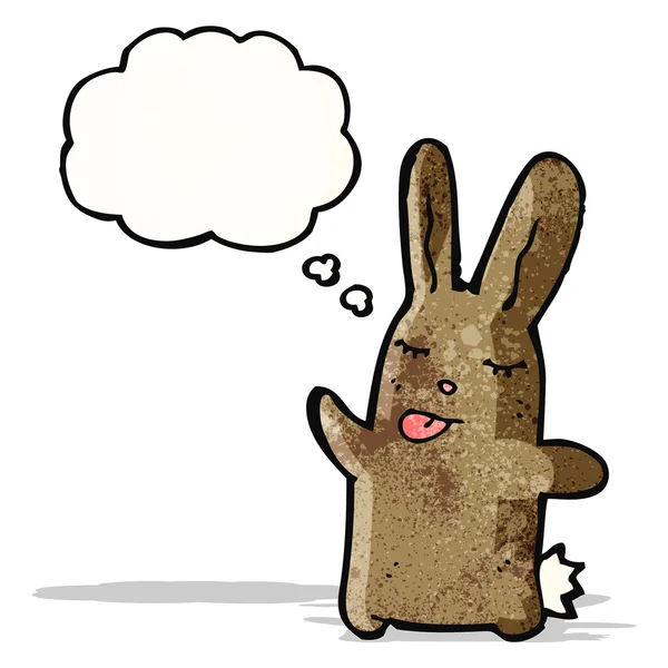 Kreslený králík trčí jazyk — Stockový vektor