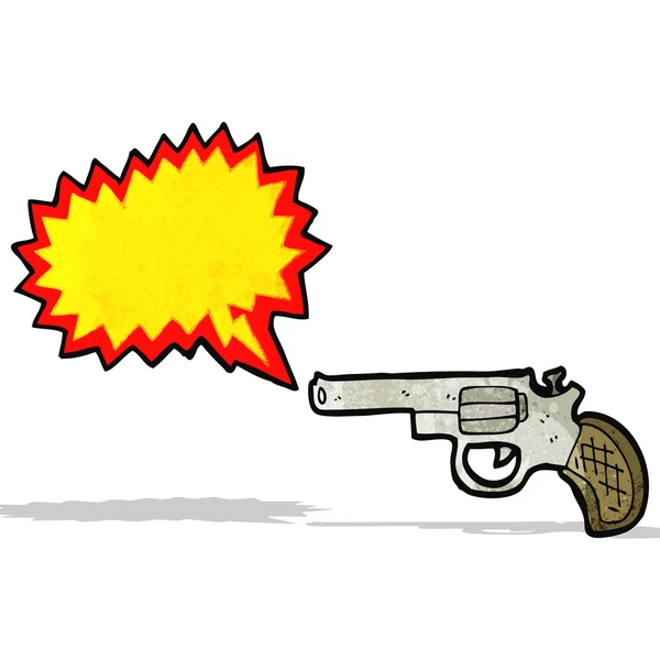 Lövés a fegyver rajzfilm — Stock Vector