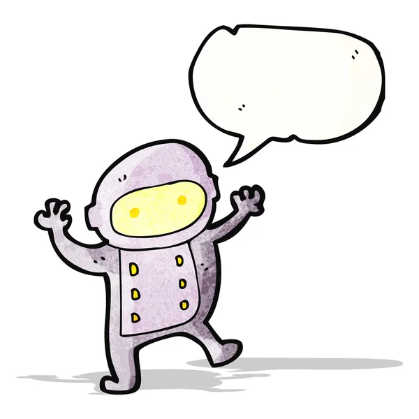 Cartoon little space man — Stock Vector