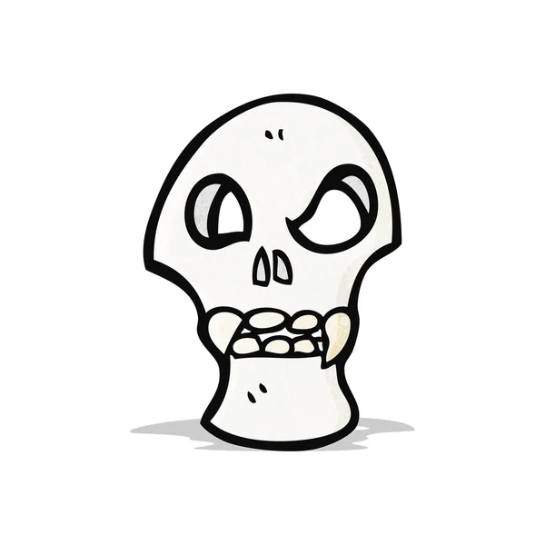Spooky skull symbol cartoon — Stock Vector