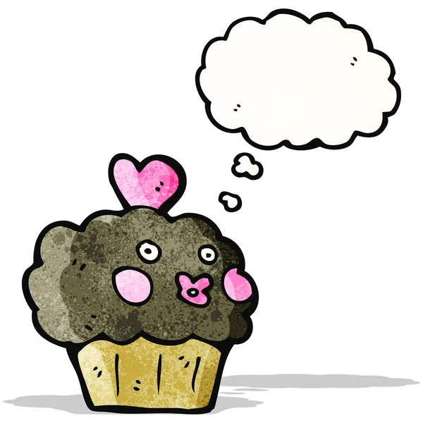 Chocolade muffin cartoon — Stockvector