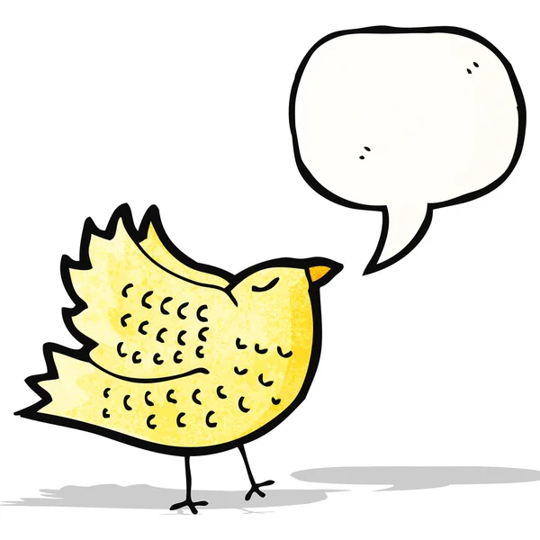 Karikatur twitternder Vogel — Stockvektor