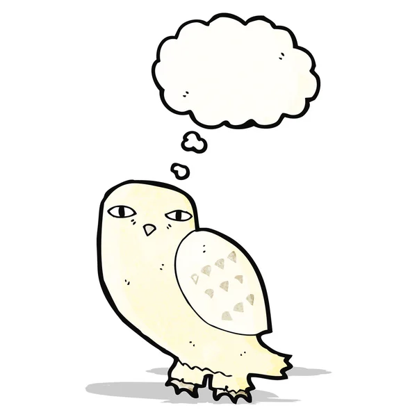 Owl with thought bubble — Stock Vector