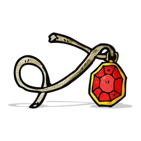 Cartoon ruby ketting — Stockvector