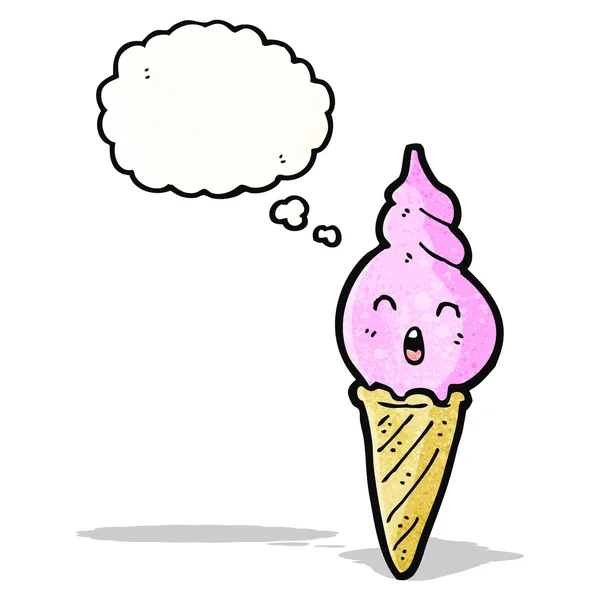 Ice cream cone cartoon character — Stock Vector