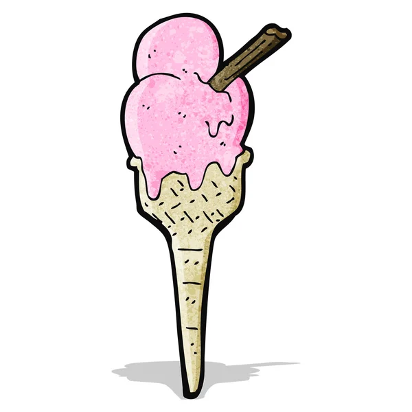Grand dessin animé crème glacée — Image vectorielle