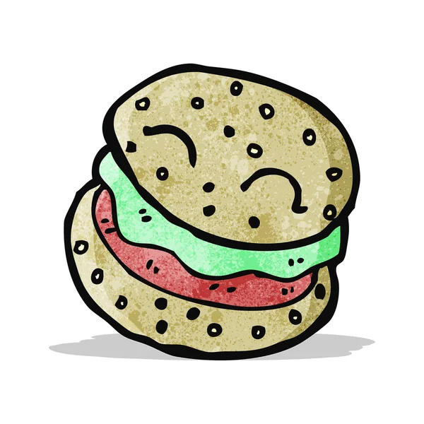 Burger cartoon character — Stock Vector