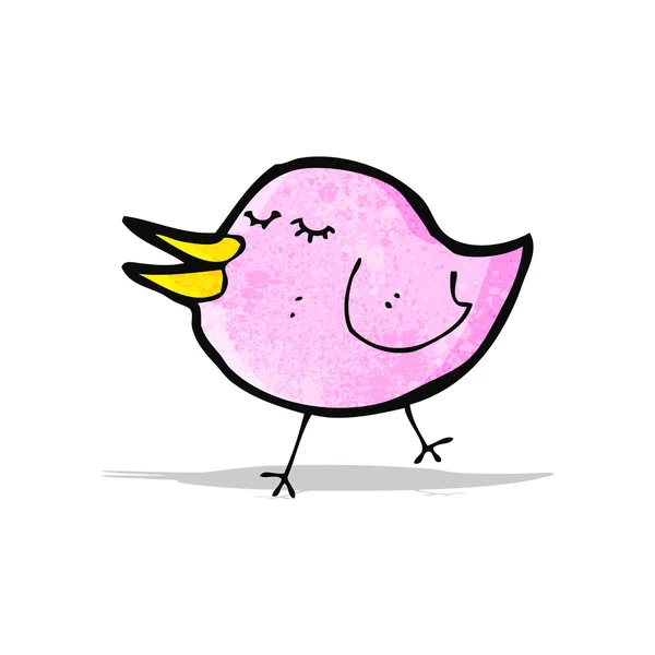 Lustige kleine Vogel Karikatur — Stockvektor