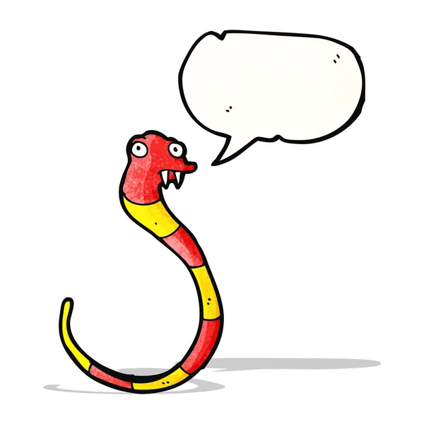 Serpiente de dibujos animados divertido — Vector de stock