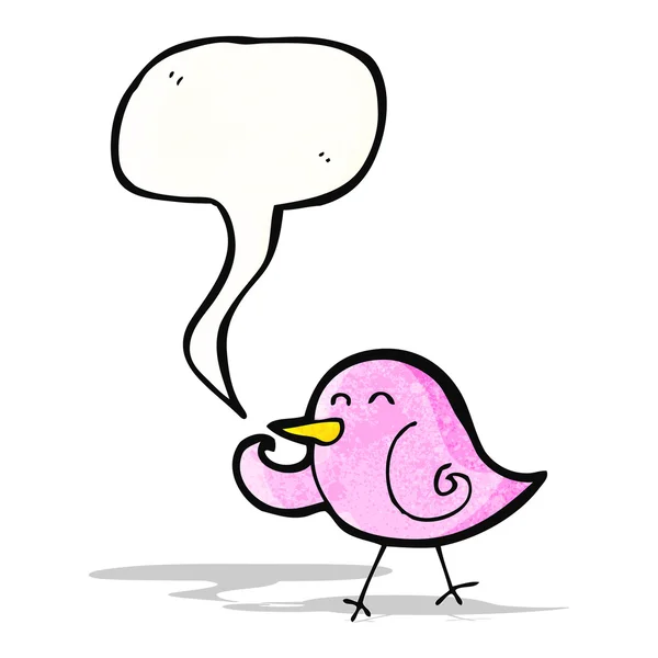 Śmiejąc się mały ptak kreskówka — Wektor stockowy