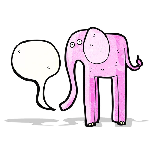 Éléphant de dessin animé avec bulle de parole — Image vectorielle