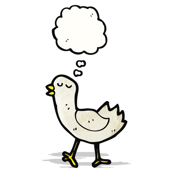 Cartoon bird with thought bubble — Stock Vector