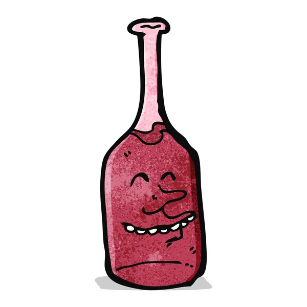 Botella de vino tinto personaje de dibujos animados — Archivo Imágenes Vectoriales