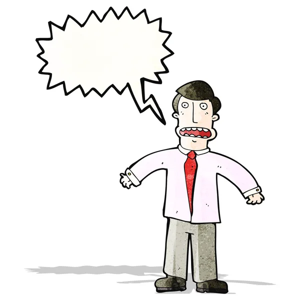 Caricature stressé homme d'affaires — Image vectorielle