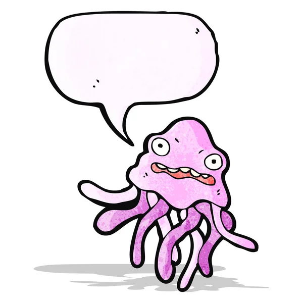 Jellyfish parler dessin animé — Image vectorielle