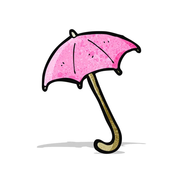 Parapluie rose dessin animé — Image vectorielle