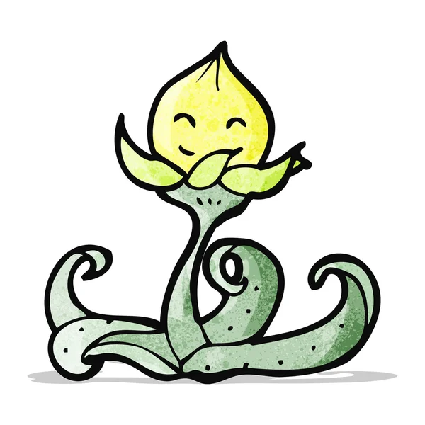 Personaje de dibujos animados flor — Vector de stock