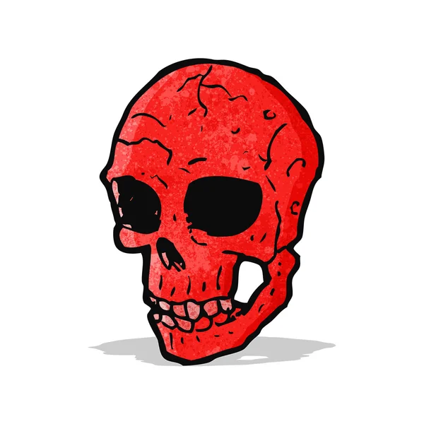 Spooky skull cartoon — 图库矢量图片