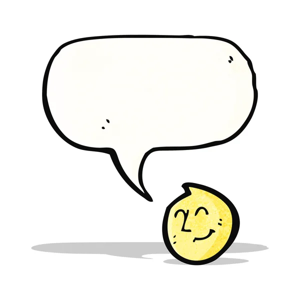 Símbolo de la cara de dibujos animados con burbuja de habla — Archivo Imágenes Vectoriales