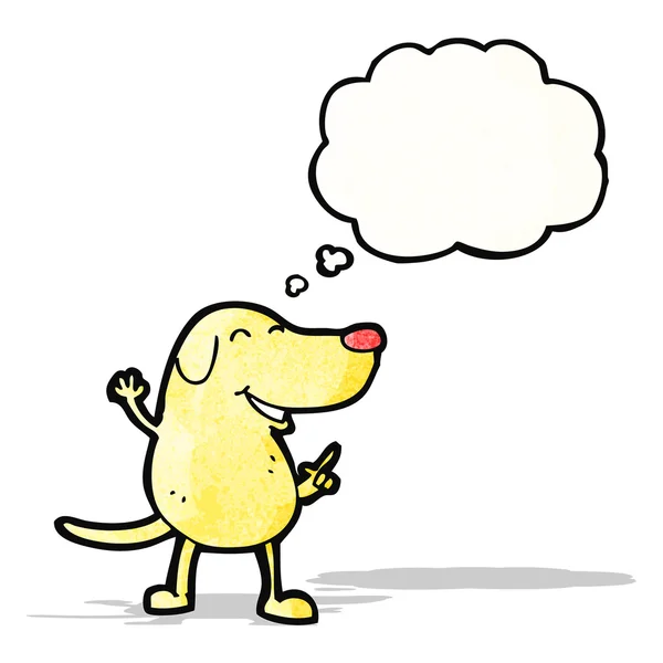 Cartoon dog with thought bubble — Stock Vector