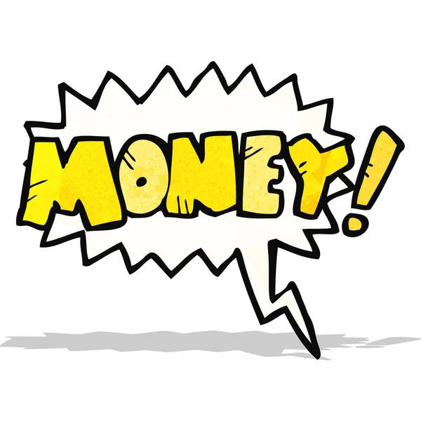 Cartoon shout for money — Stock Vector