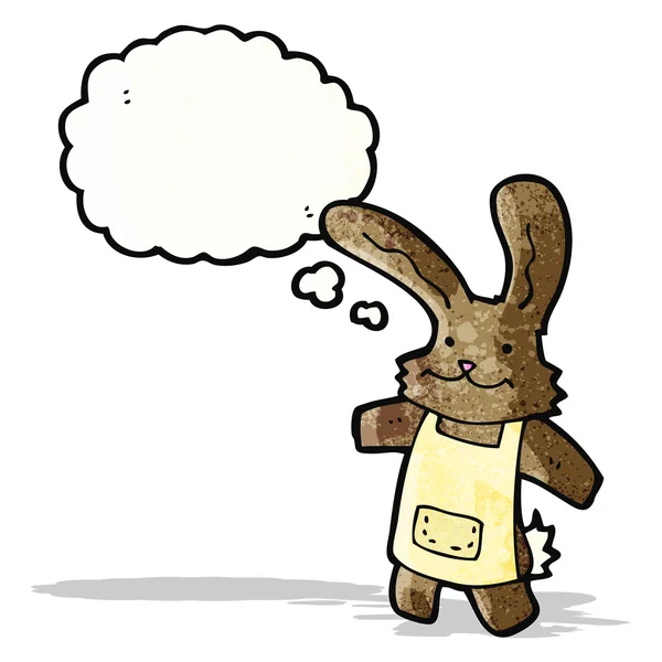 思考バブルと漫画のウサギ — ストックベクタ