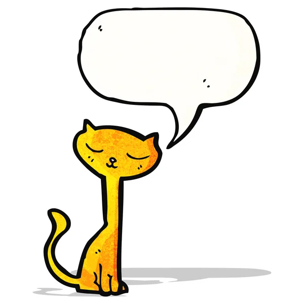 Gato de dibujos animados con burbuja de habla — Vector de stock