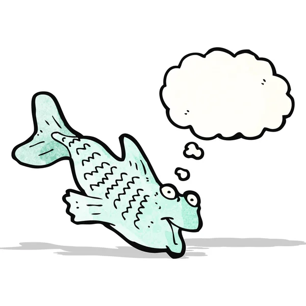 幸せな漫画の魚 — ストックベクタ