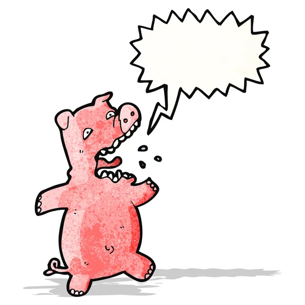 Dessin animé grincement porc — Image vectorielle