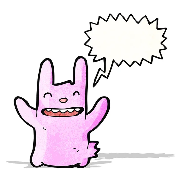 Карикатурно-розовый кролик — стоковый вектор