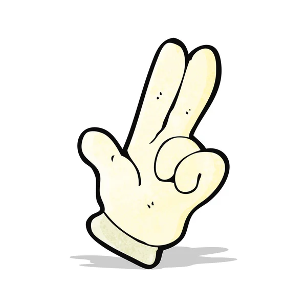 Dessin animé à deux doigts — Image vectorielle
