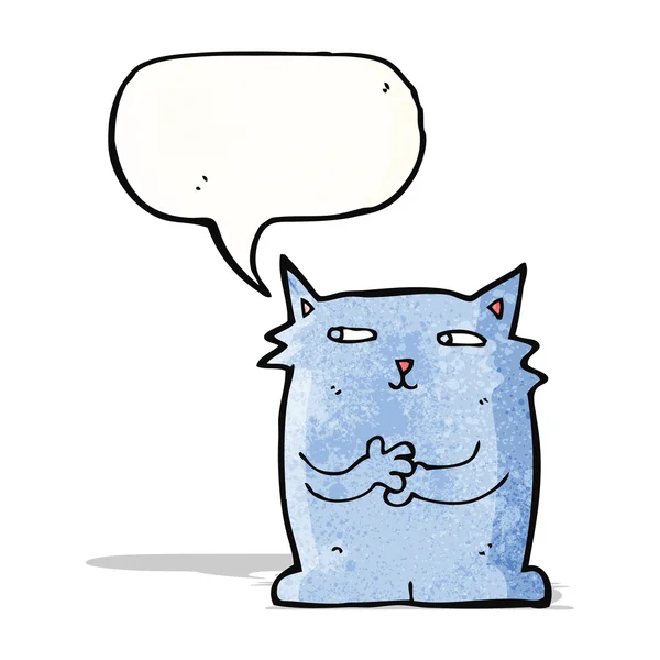 Selbstgefälliger Katzen-Cartoon — Stockvektor