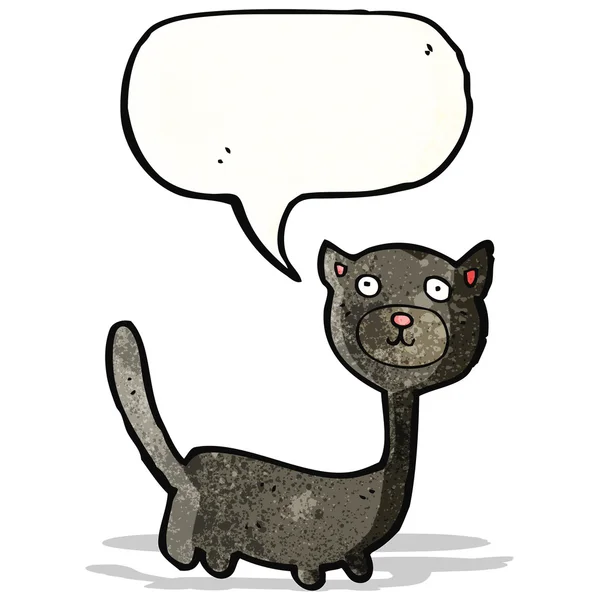 Cartoon cat with speech bubble — Stock Vector