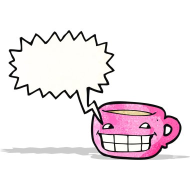 sırıtan kahve kupa çizgi film