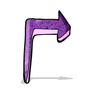 İşaretçi ok çizgi film simgesi