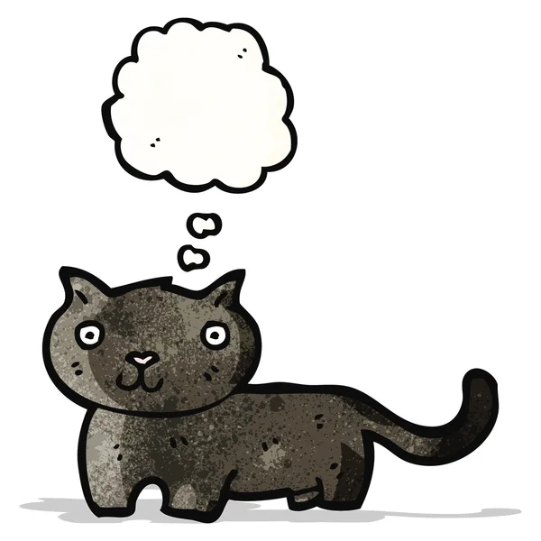 Dessin animé chat noir — Image vectorielle
