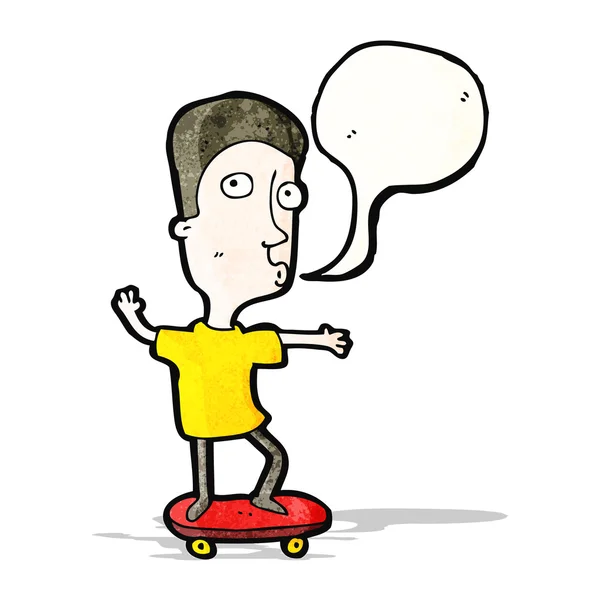 スケート ボード漫画男 — ストックベクタ