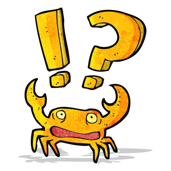大吃一惊的卡通螃蟹 — 图库矢量图片