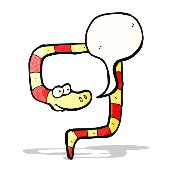 Serpiente amigable de dibujos animados — Vector de stock