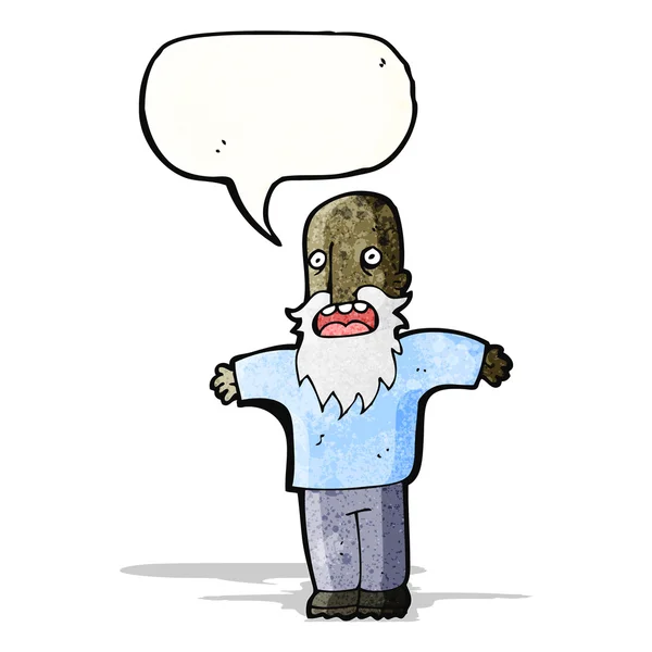 漫画は、吹き出しを歳の男性の髭 — ストックベクタ
