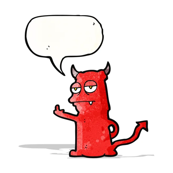 Cartoon rude little devil — Stock Vector