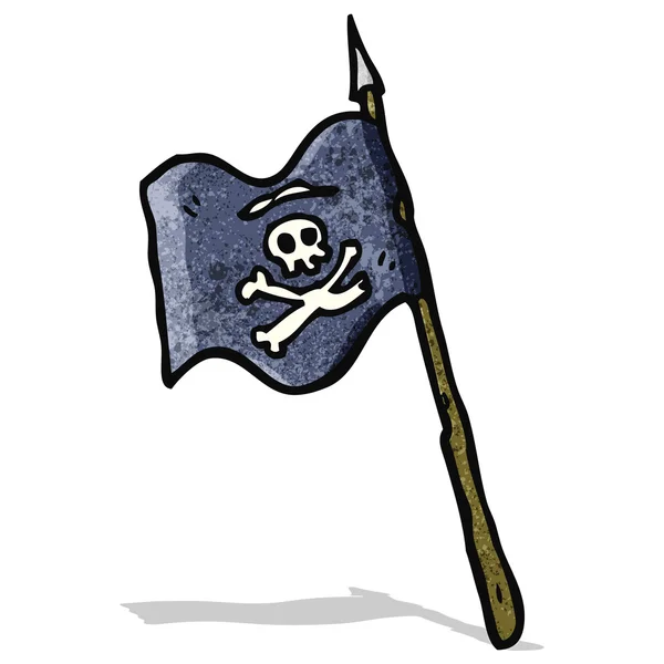 Drapeau pirate de bande dessinée — Image vectorielle