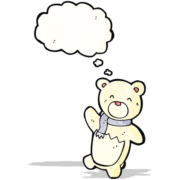 Cartoon söt nallebjörn isbjörn — Stock vektor