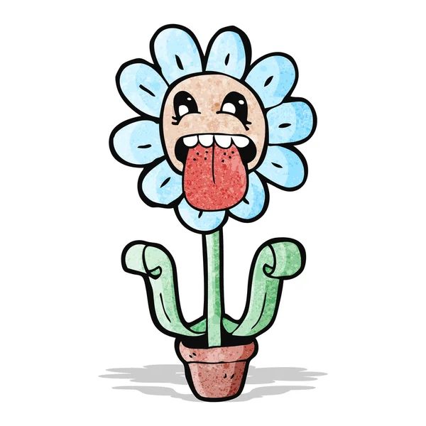 Bloem stripfiguur — Stockvector