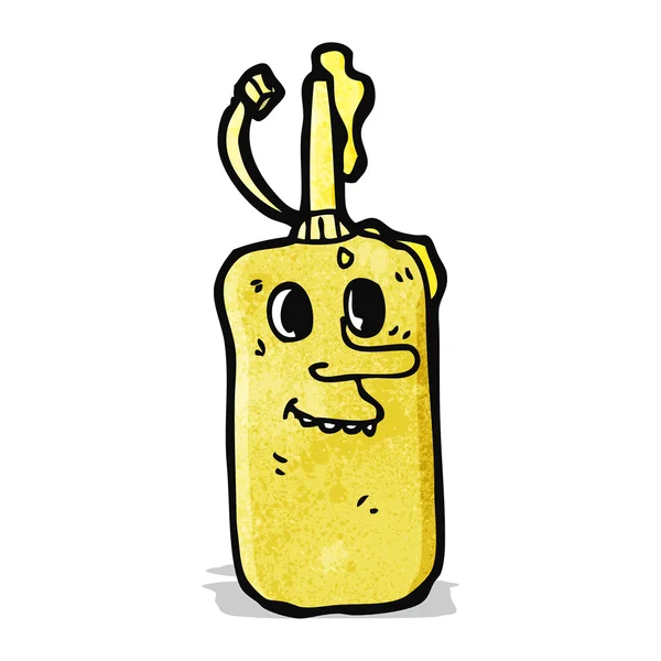 Mustard bottle cartoon — Stock Vector