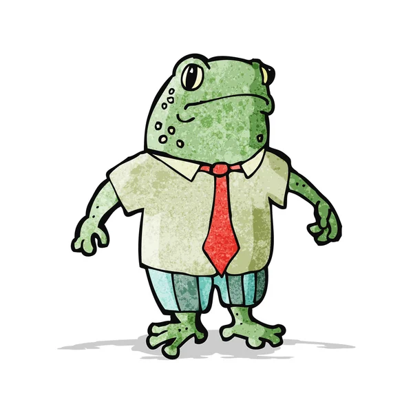 Cartoon frog boss — Stock Vector