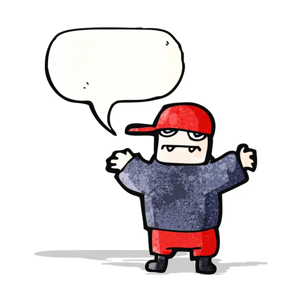 Cartoon Boy με φούσκα ομιλία — Διανυσματικό Αρχείο