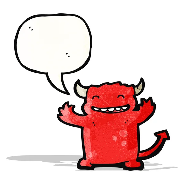 Happy little devil cartoon — Stock Vector