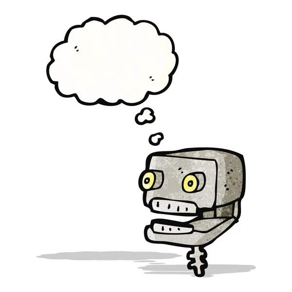 Cabeza de robot de dibujos animados — Vector de stock